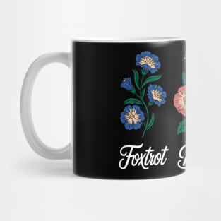 Retro Foxtrots Deltas Tangos Flower Mug